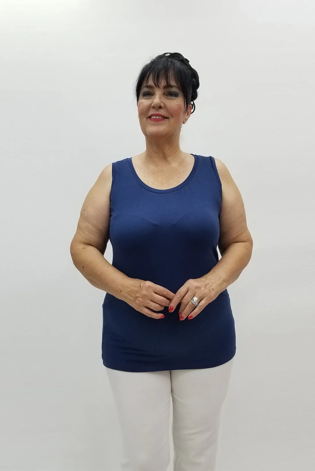 Miraggio Büyük Beden Bluz 98409 LACİVERT