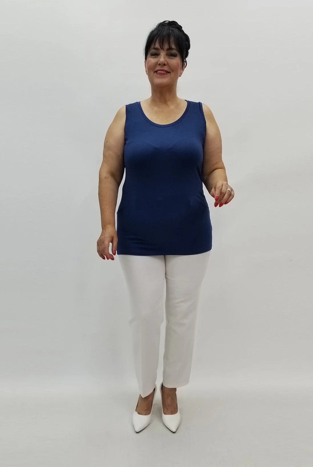 Miraggio Büyük Beden Bluz 98409 LACİVERT