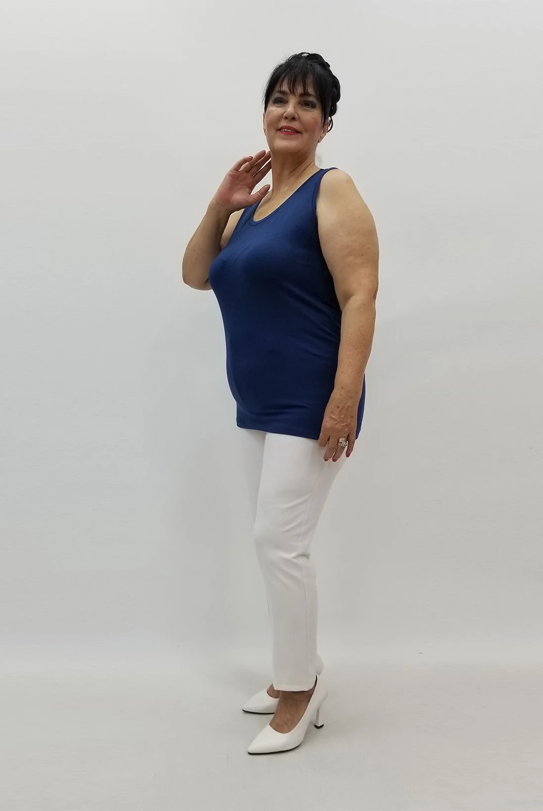 Miraggio Büyük Beden Bluz 98409 LACİVERT