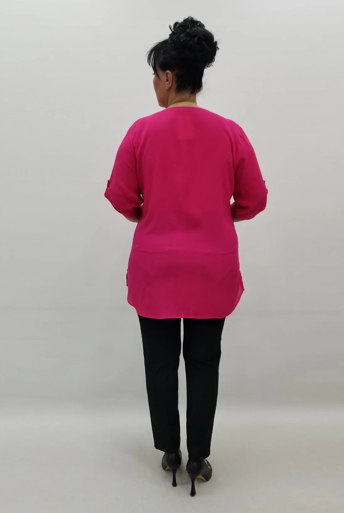 Miraggio Büyük Beden Bluz 98459 FUŞYA