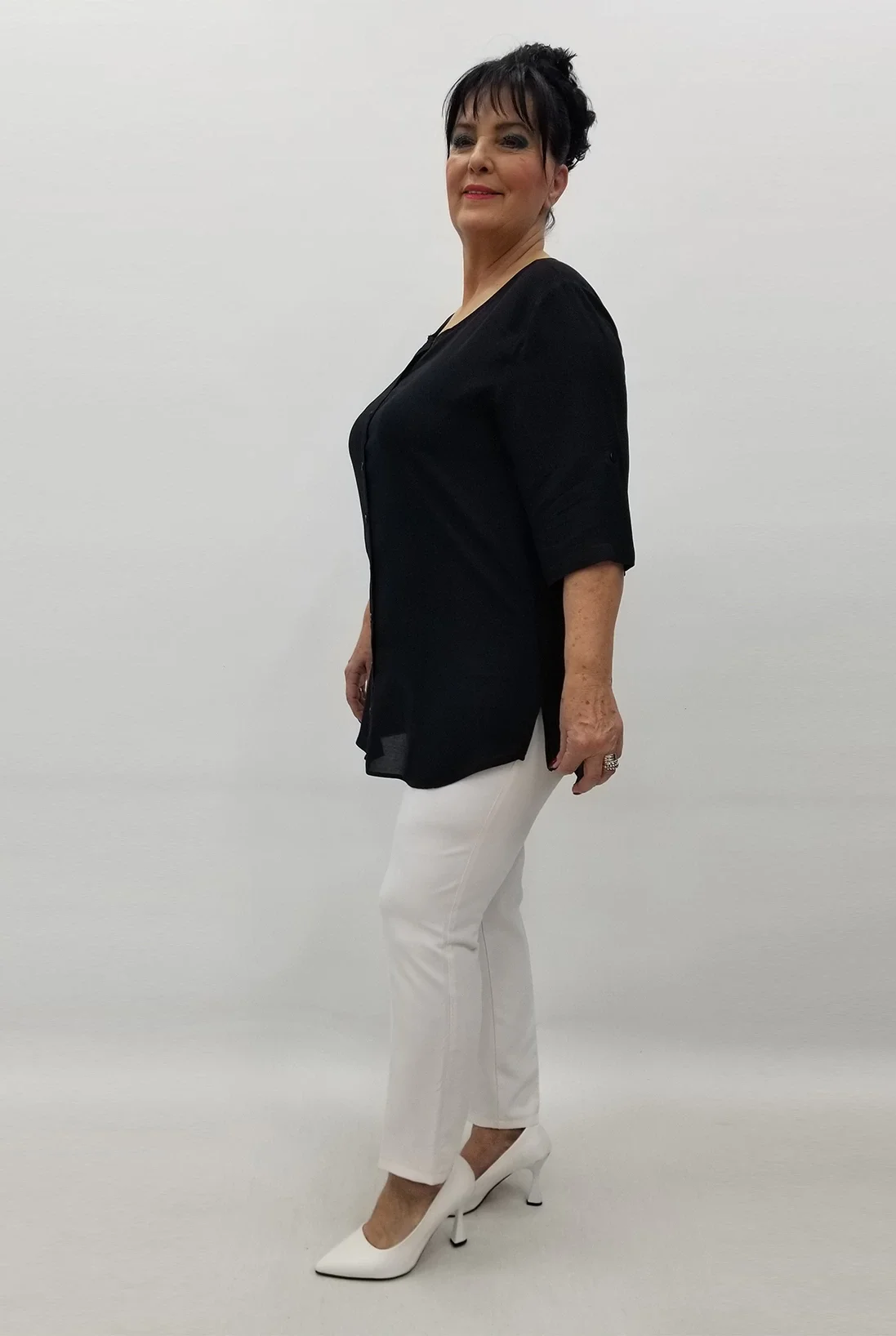 Miraggio Büyük Beden Bluz 98459 SİYAH