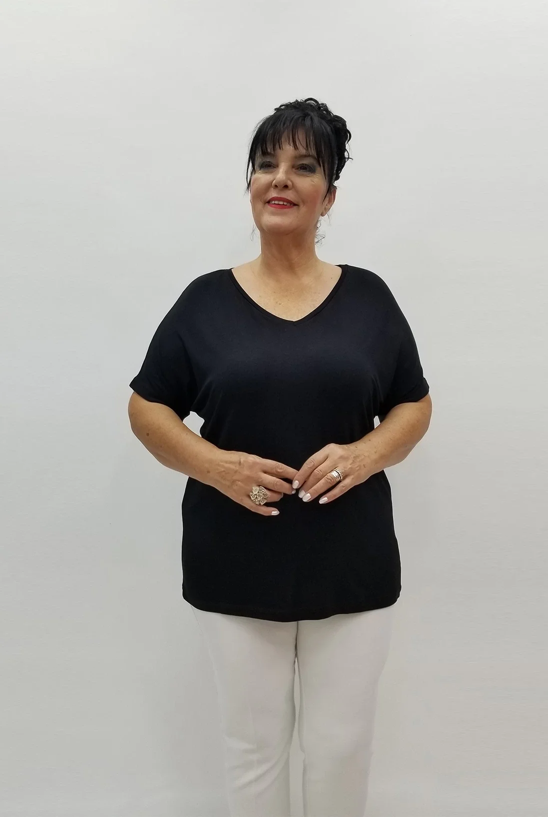 Miraggio Büyük Beden Bluz 98605 SİYAH