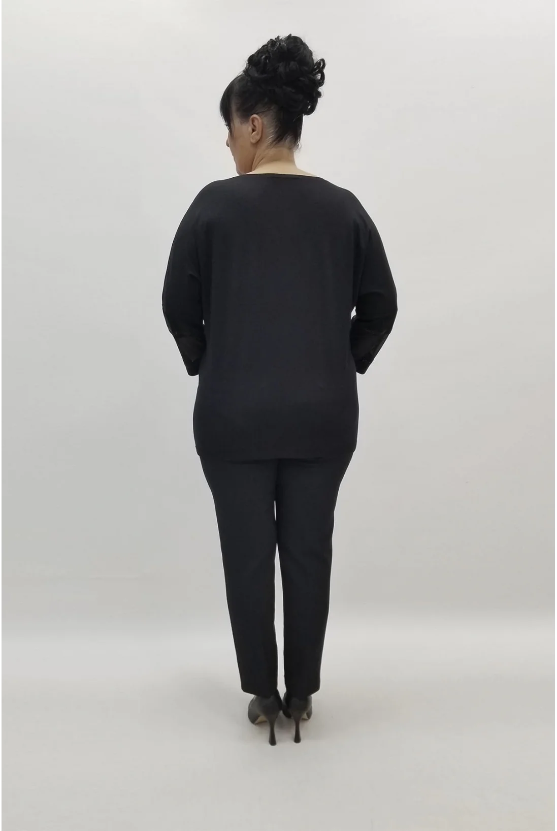 Miraggio Büyük Beden Bluz 98632 SİYAH