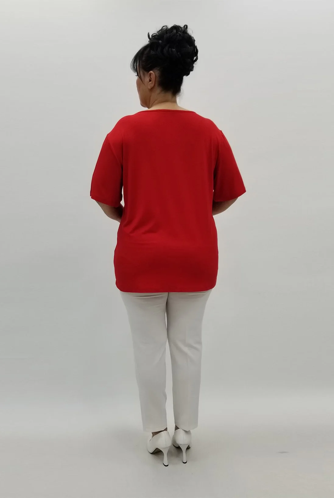 Miraggio Büyük Beden Bluz 98673 KIRMIZI