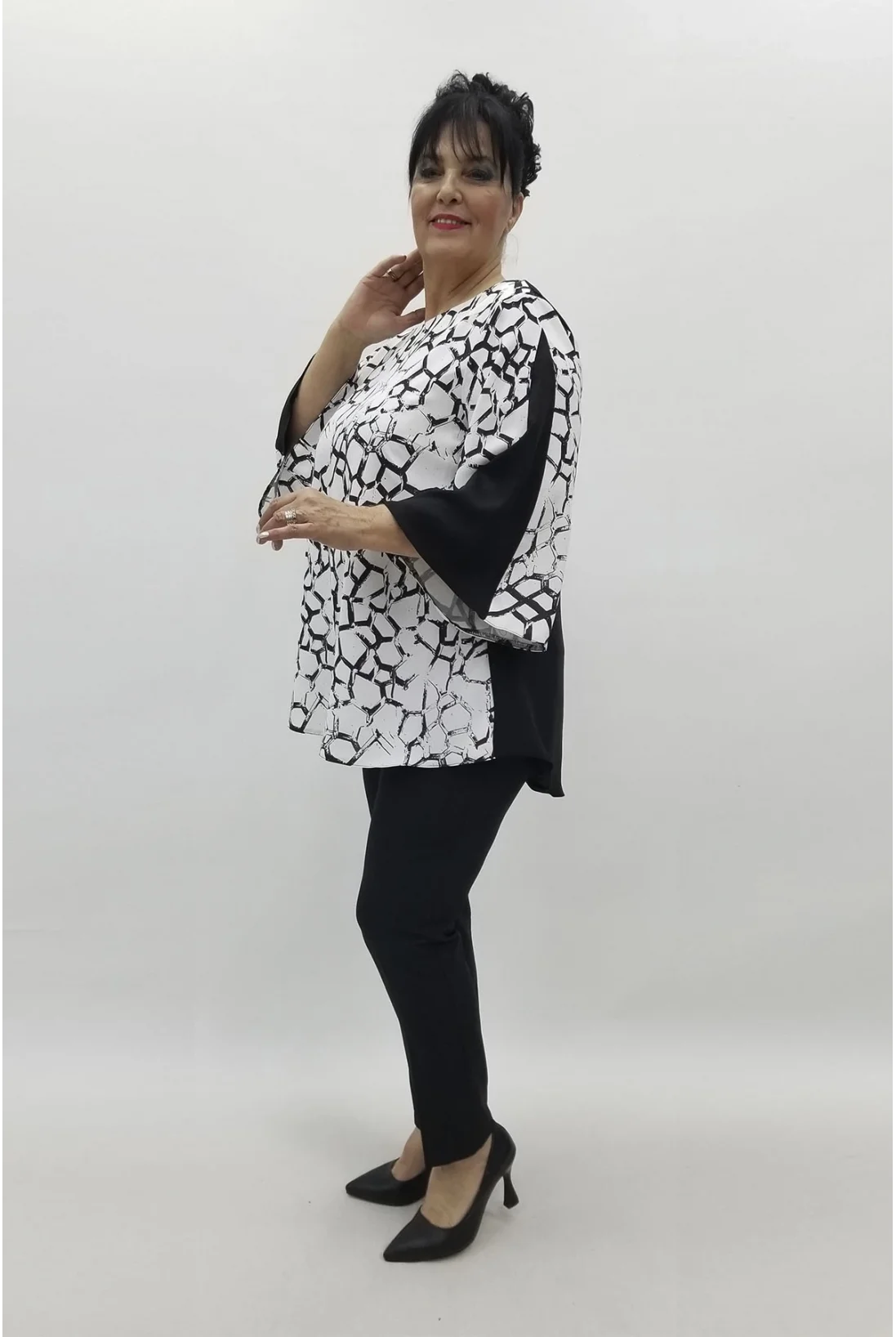 Miraggio Büyük Beden Bluz 98704 SİYAH