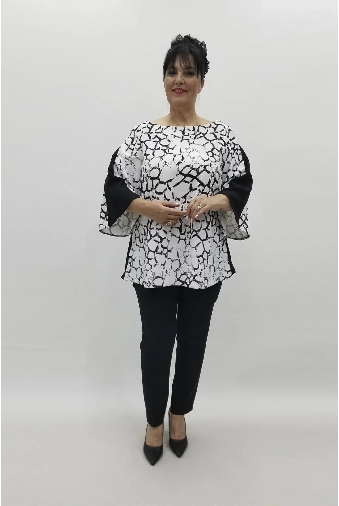 Miraggio Büyük Beden Bluz 98704 SİYAH