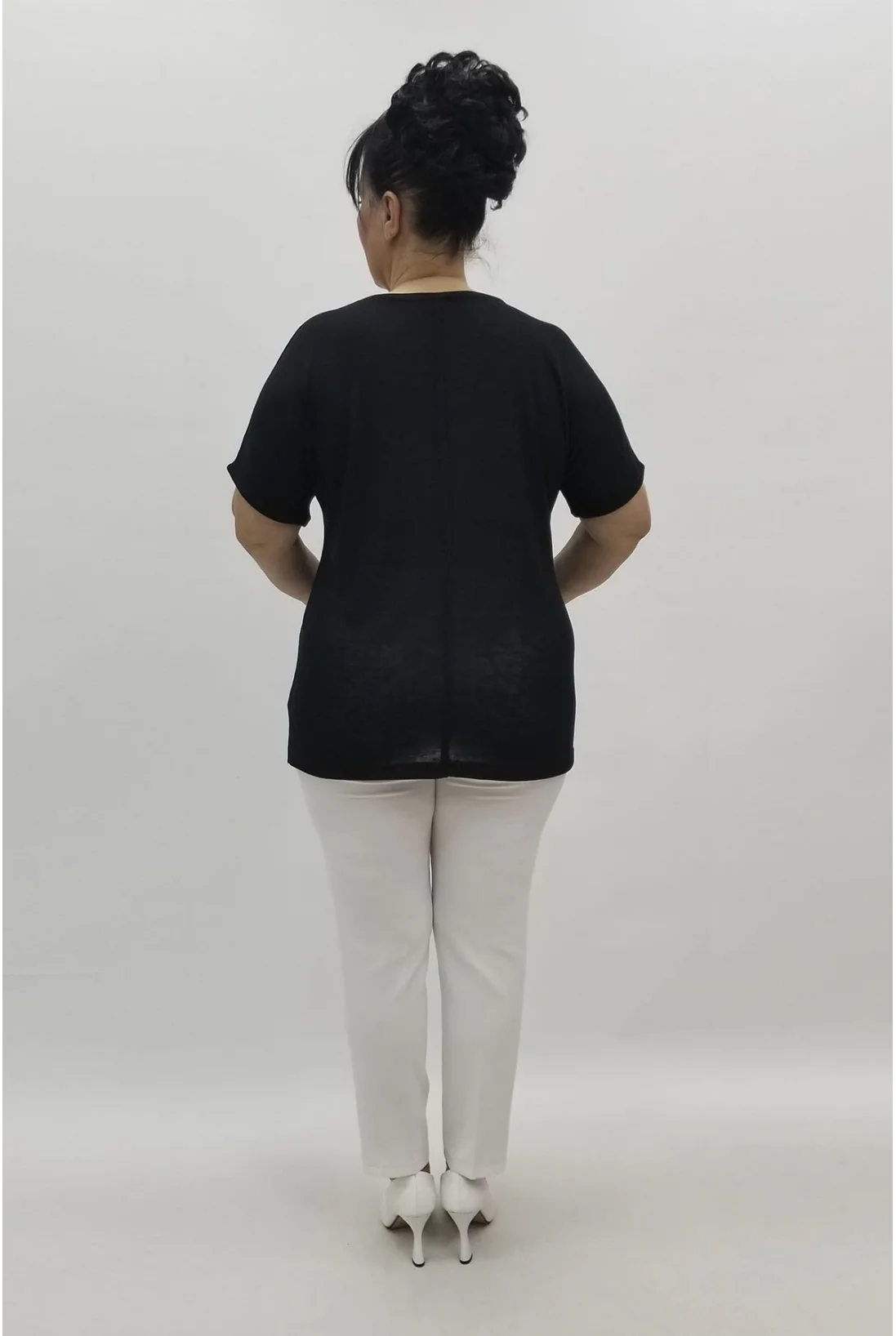 Miraggio Büyük Beden Bluz 98726 SİYAH