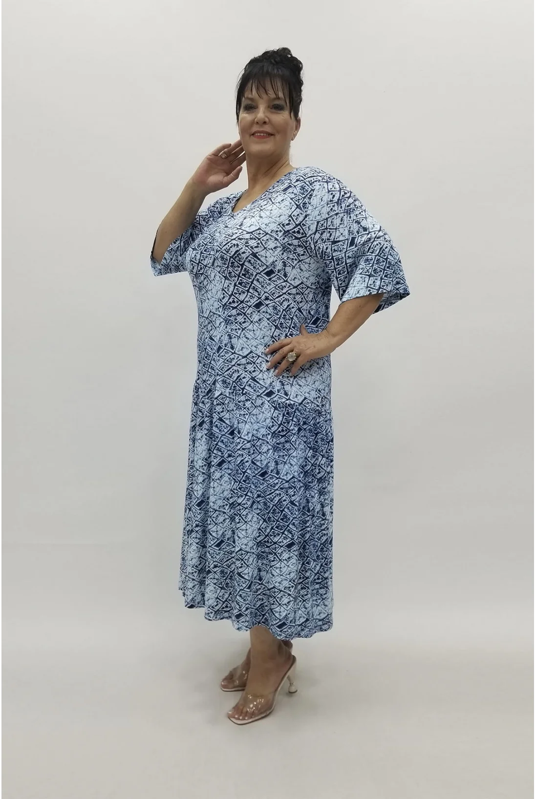 Miraggio Büyük Beden Bluz 98845 MAVİ