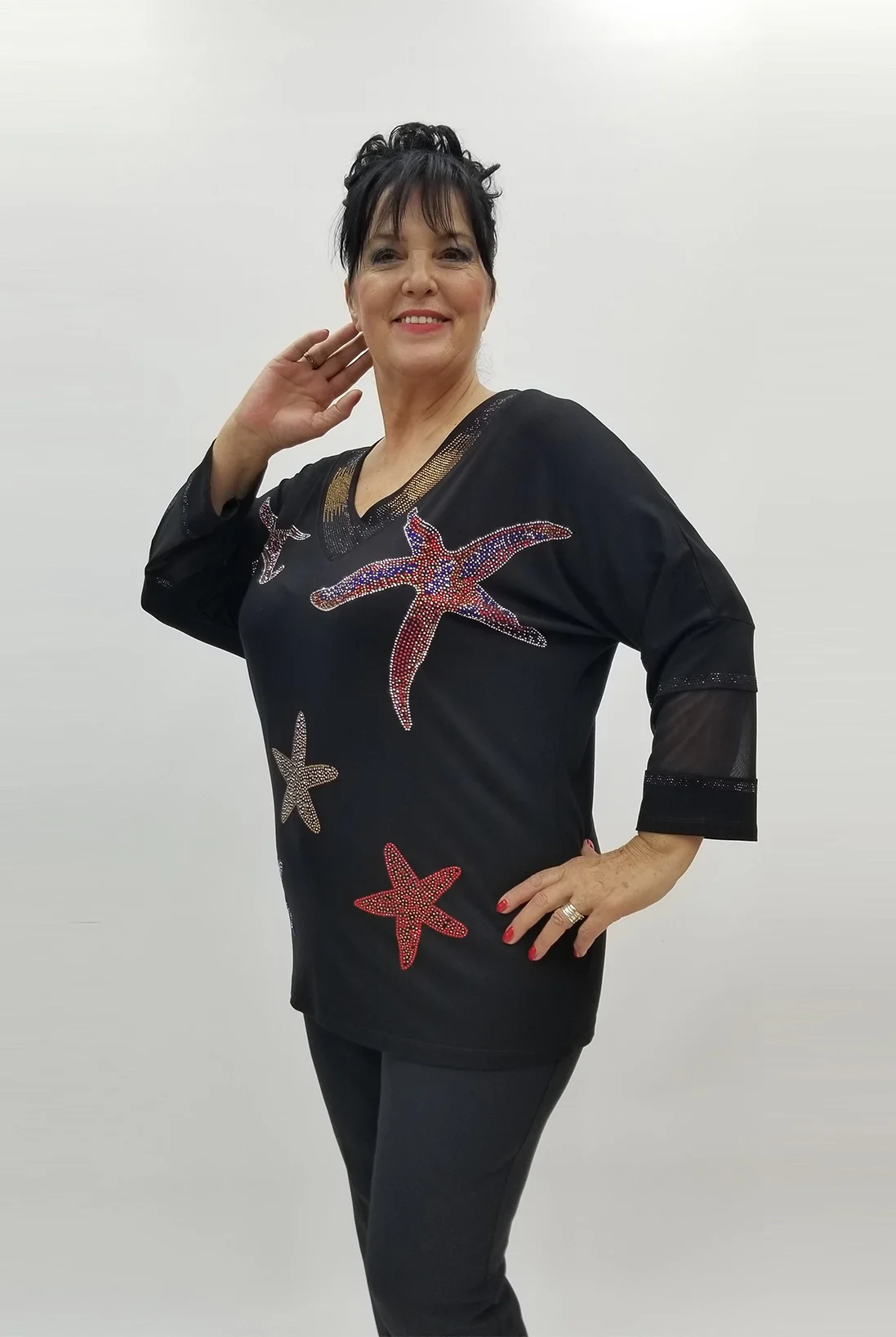 Miraggio Büyük Beden Bluz 98917 SİYAH