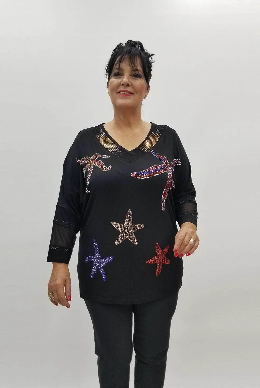 Miraggio Büyük Beden Bluz 98917 SİYAH