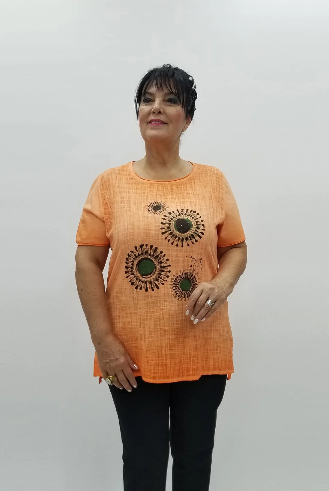 Miraggio Büyük Beden Bluz 98920 ORANJ