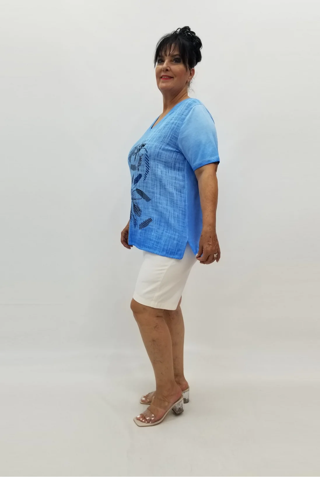 Miraggio Büyük Beden Bluz 98921 MAVİ