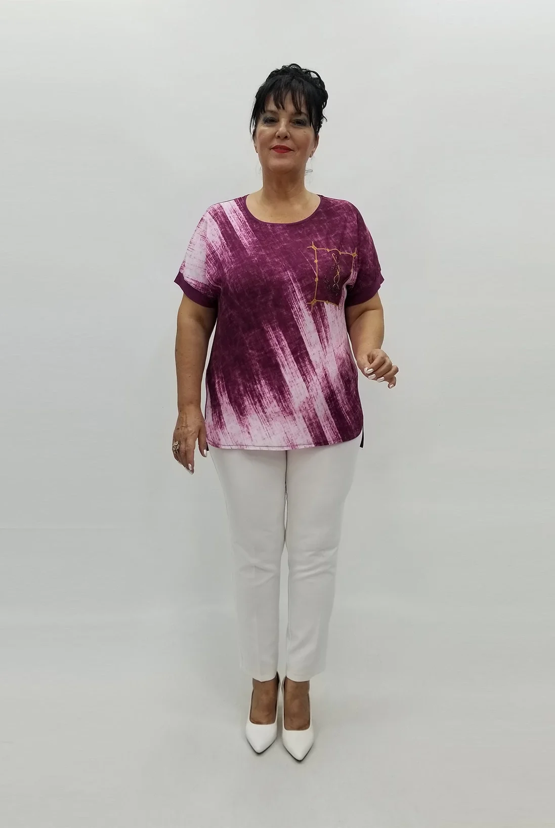 Miraggio Büyük Beden Bluz 98946 MÜRDÜM