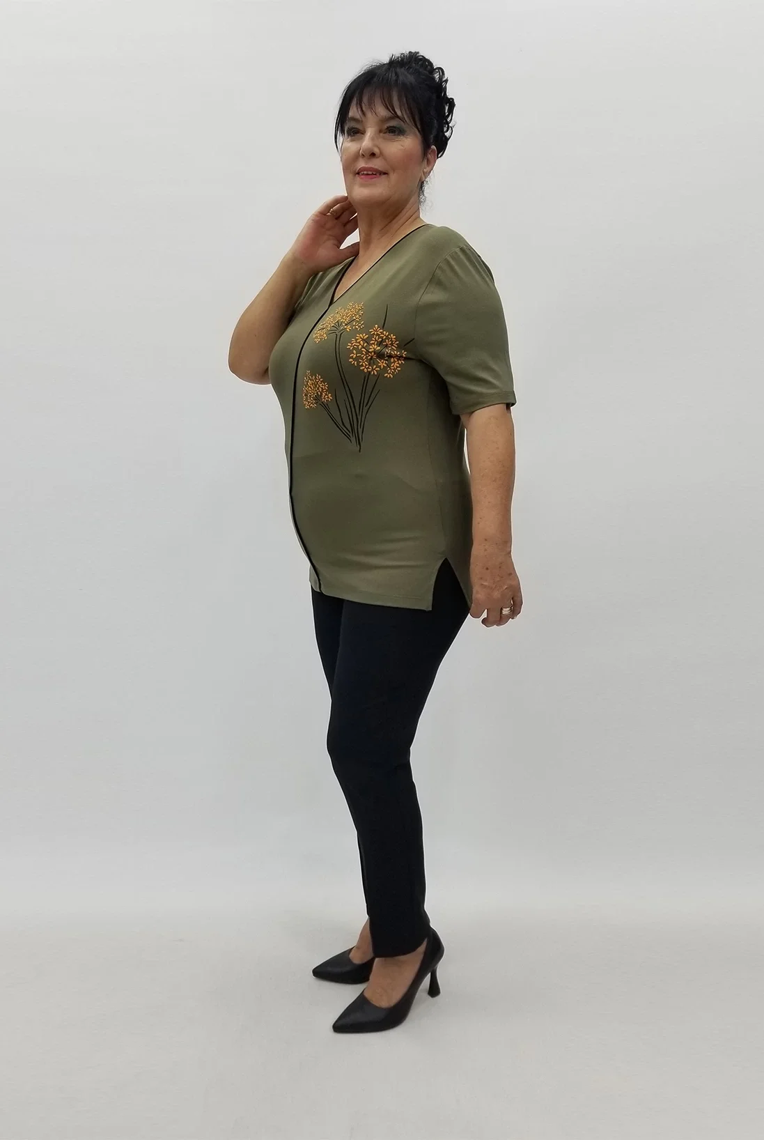 Miraggio Büyük Beden Bluz 98947 HAKİ