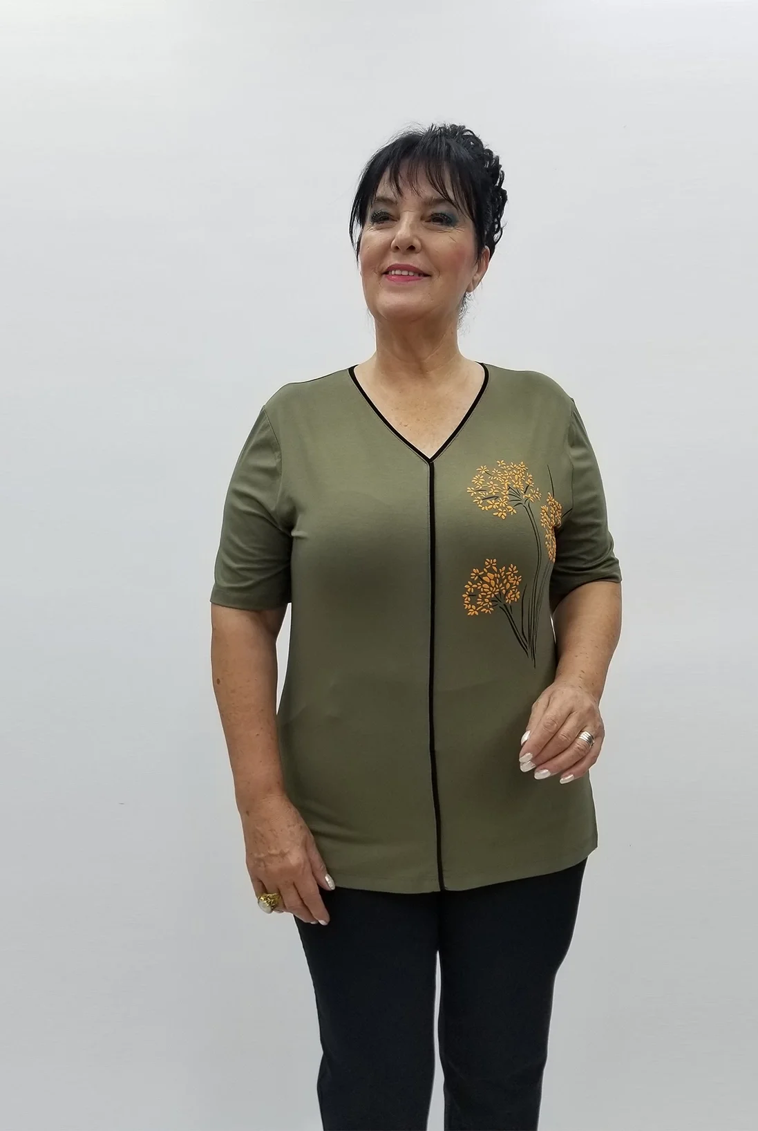 Miraggio Büyük Beden Bluz 98947 HAKİ