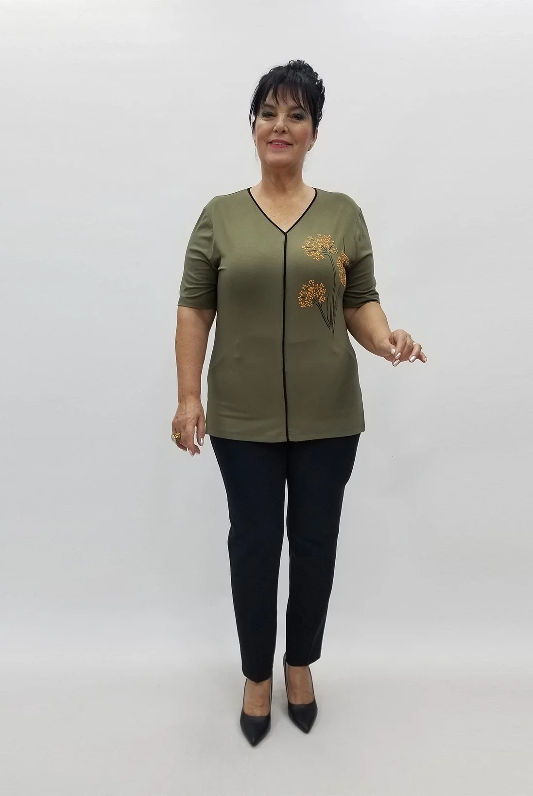 Miraggio Büyük Beden Bluz 98947 HAKİ