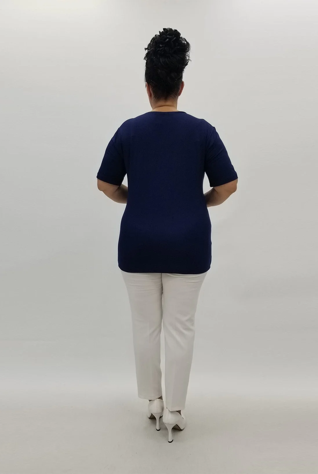 Miraggio Büyük Beden Bluz 98948 LACİVERT