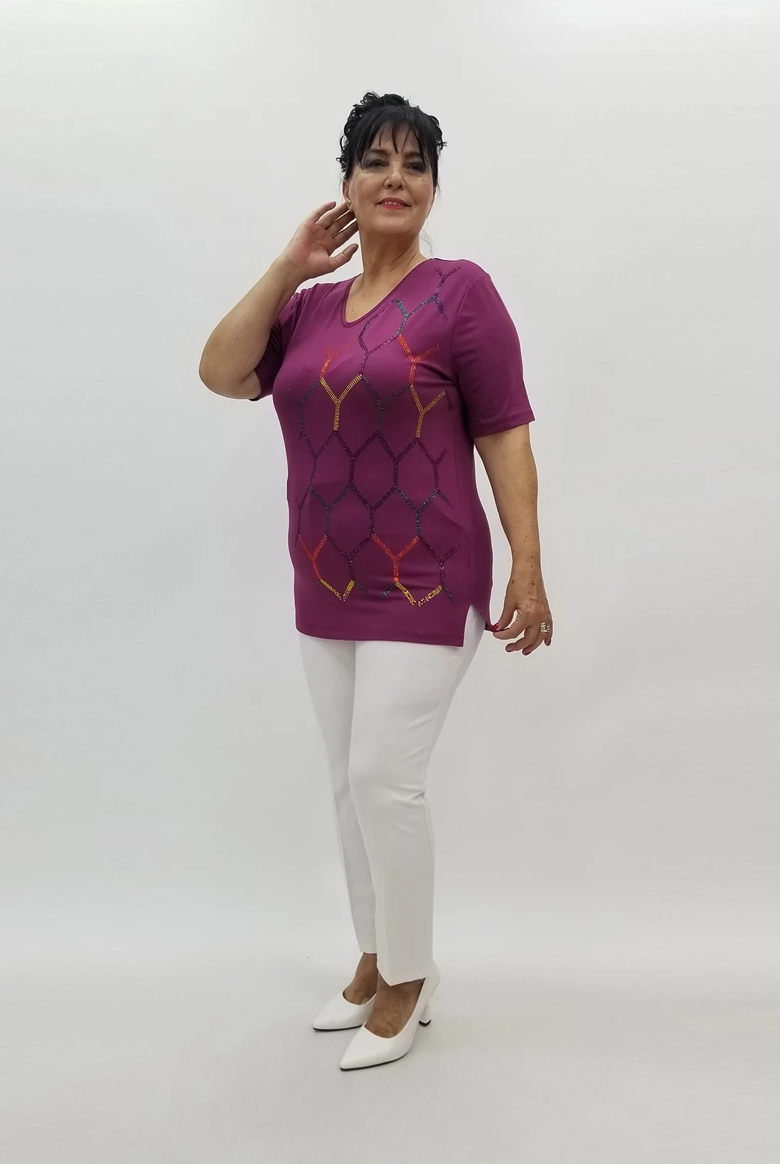 Miraggio Büyük Beden Bluz 98948 MÜRDÜM