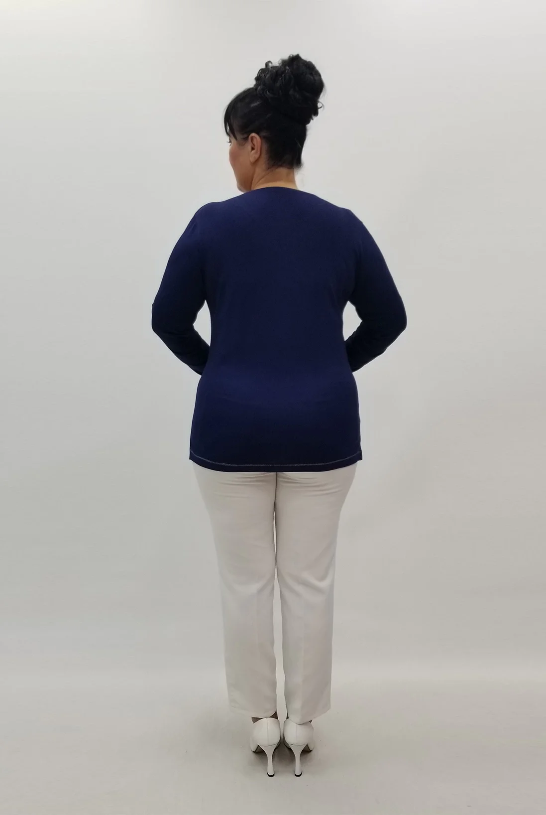 Miraggio Büyük Beden Bluz 98964 LACİVERT