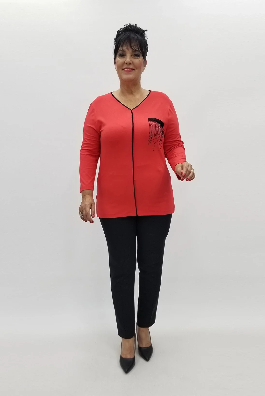 Miraggio Büyük Beden Bluz 98965 MERCAN