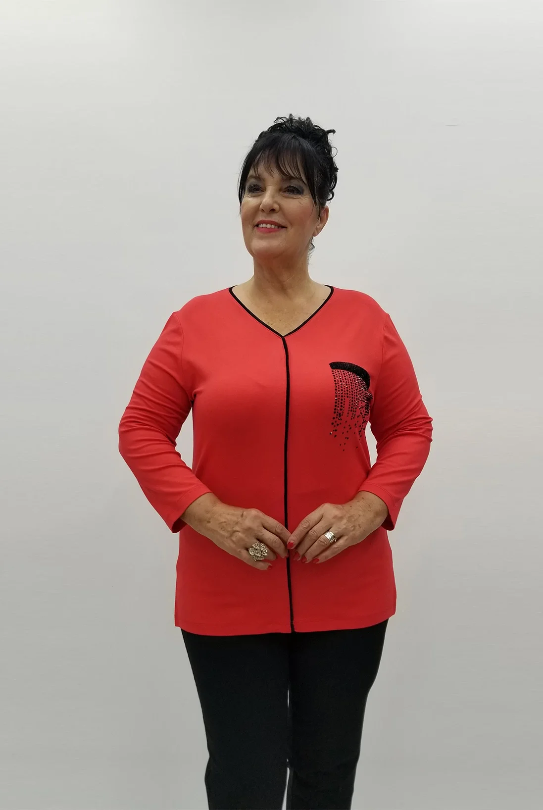 Miraggio Büyük Beden Bluz 98965 MERCAN