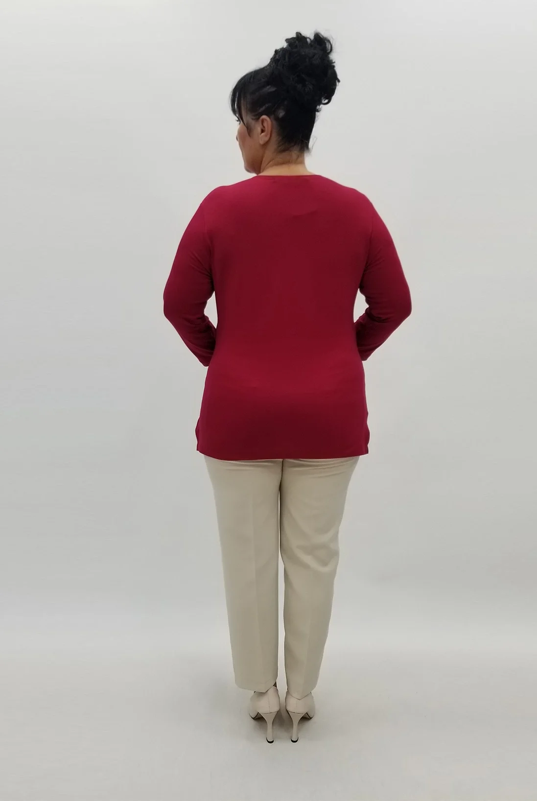 Miraggio Büyük Beden Bluz 99001 BORDO