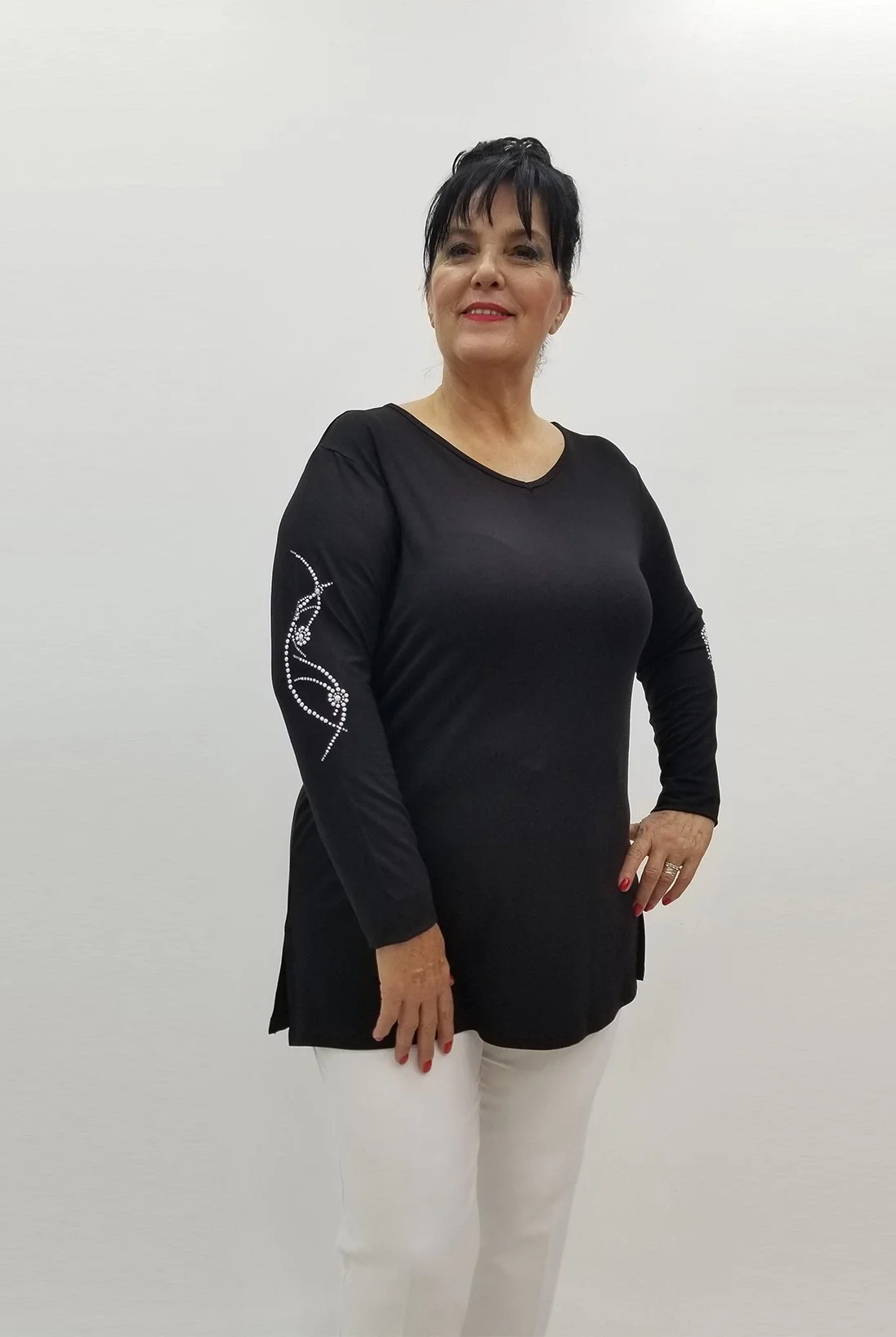 Miraggio Büyük Beden Bluz 99043 SİYAH