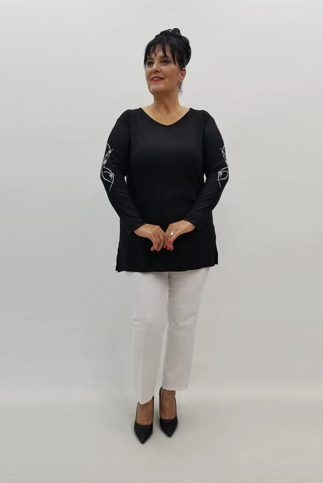 Miraggio Büyük Beden Bluz 99043 SİYAH