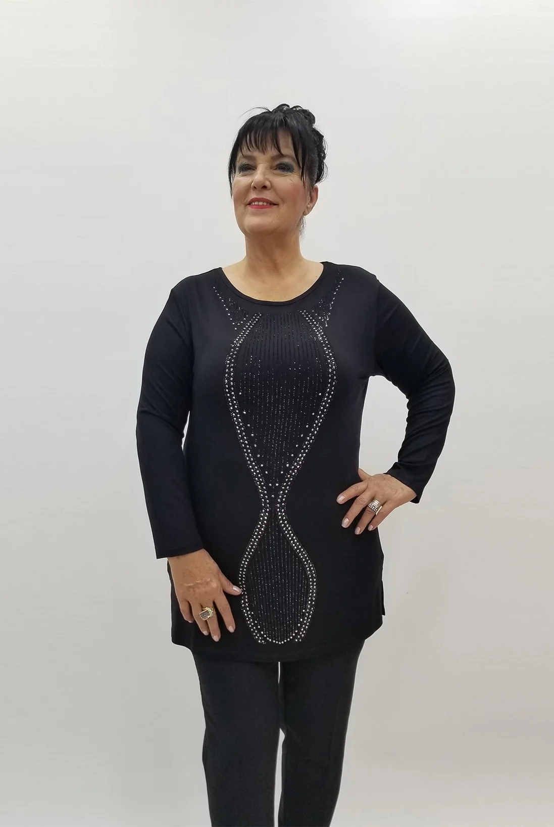 Miraggio Büyük Beden Bluz 99056 SİYAH