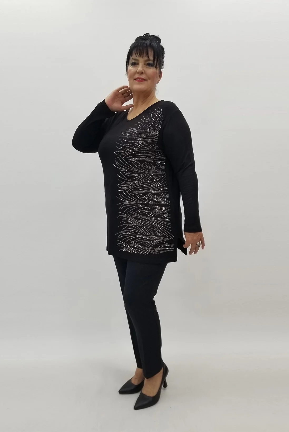 Miraggio Büyük Beden Bluz 99057 SİYAH