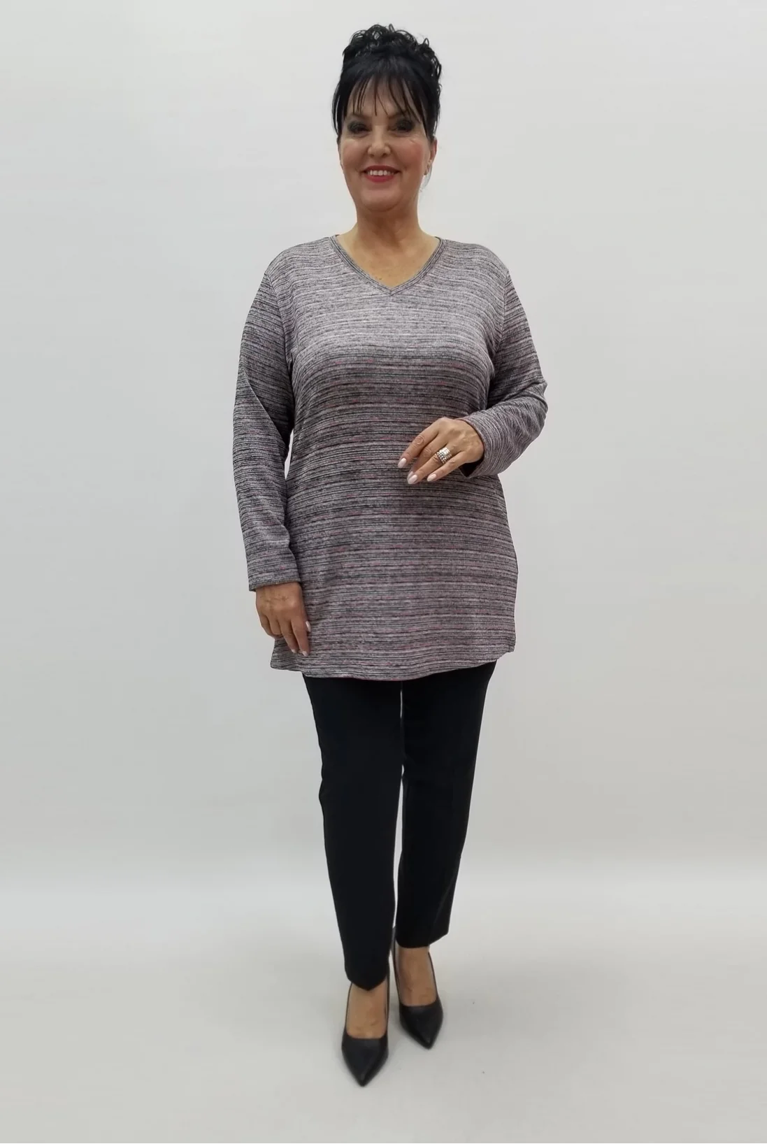 Miraggio Büyük Beden Bluz 99155 GRİ