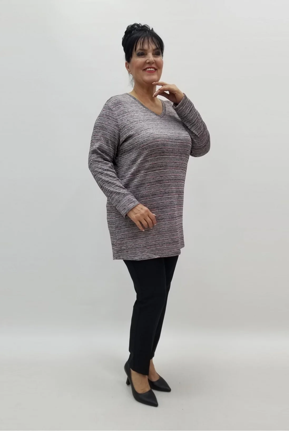 Miraggio Büyük Beden Bluz 99155 GRİ