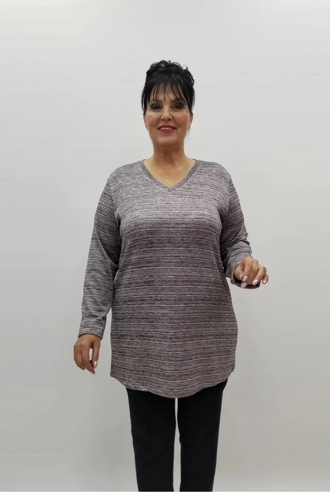 Miraggio Büyük Beden Bluz 99155 GRİ