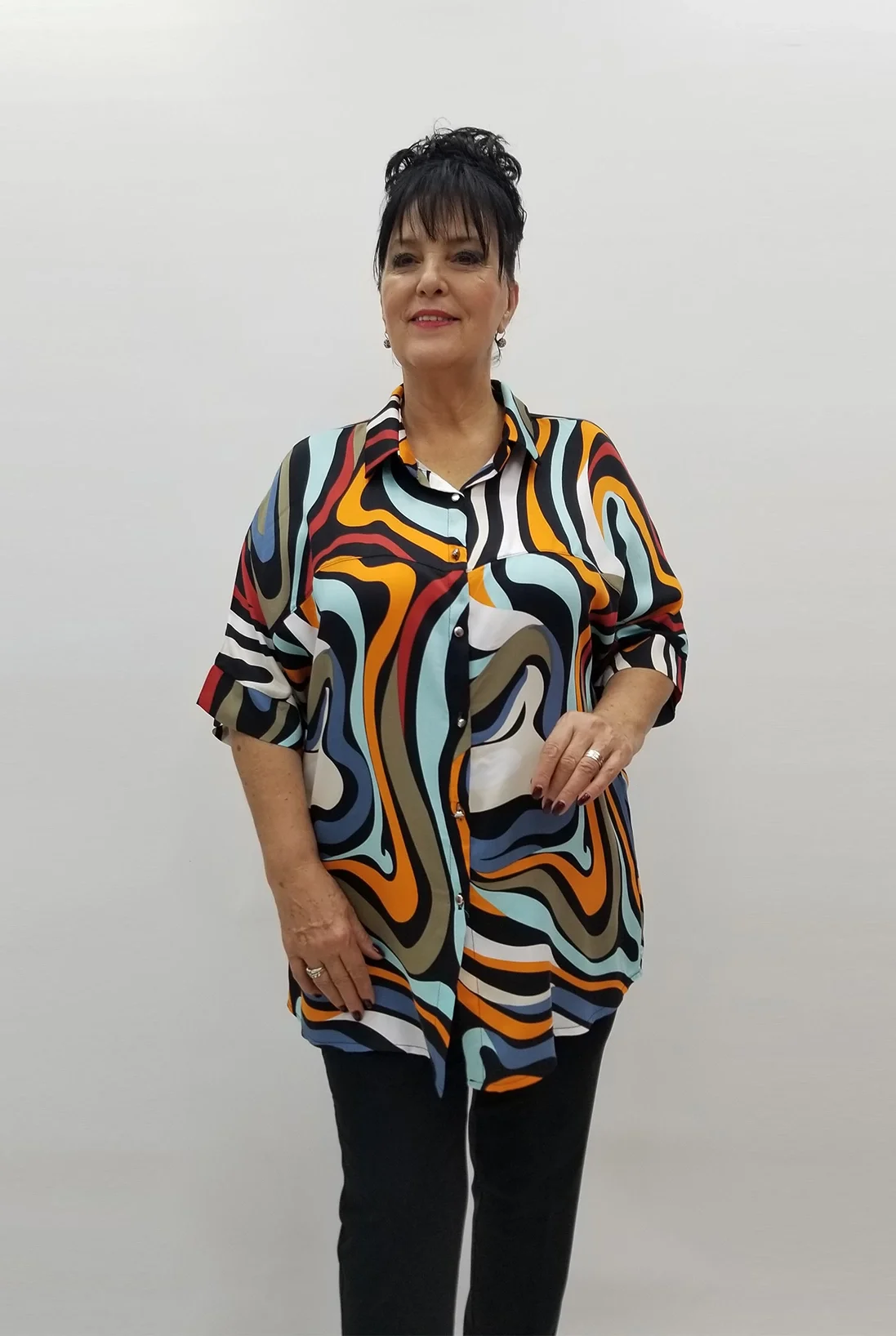 Miraggio Büyük Beden Bluz 99167 ORJİNAL