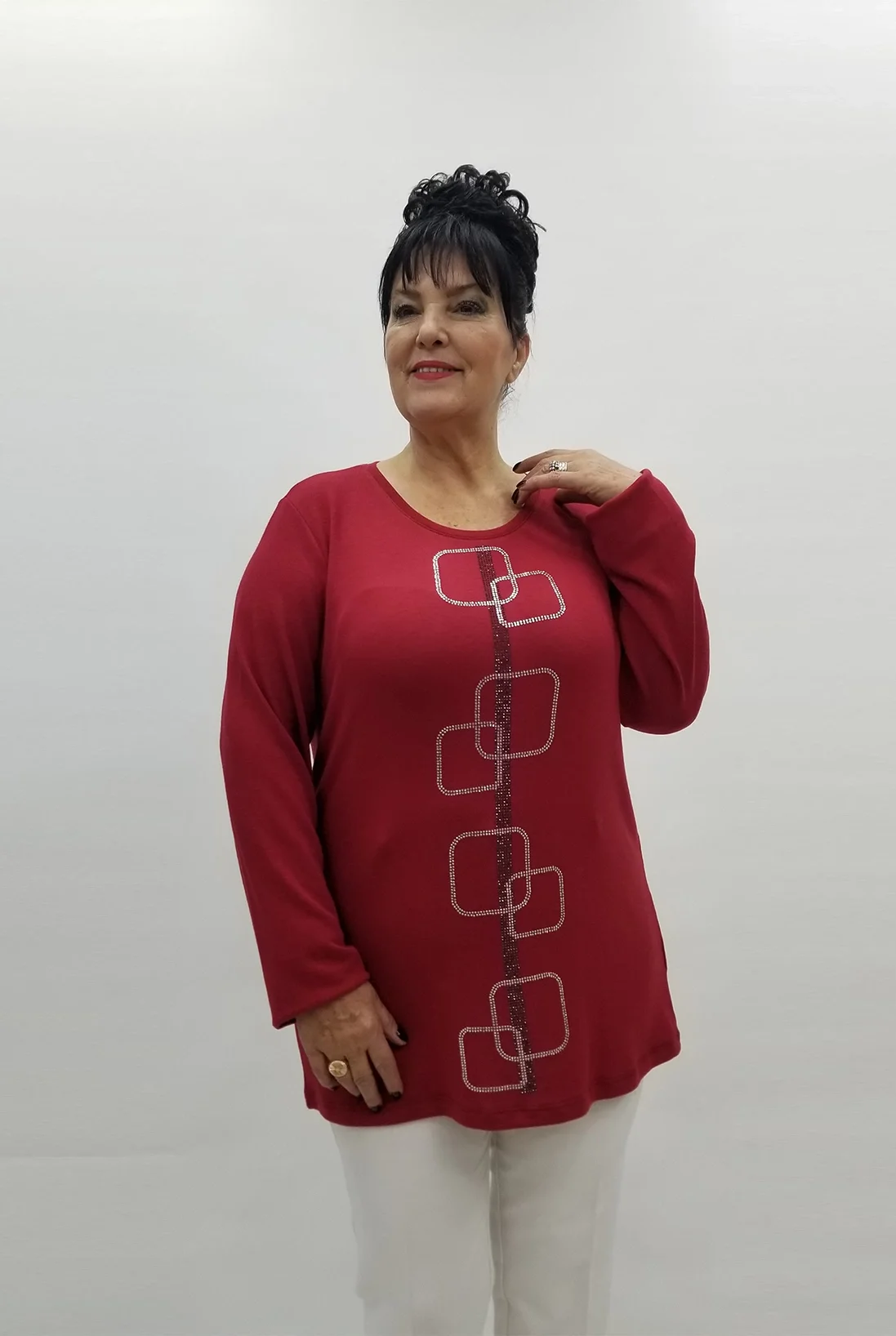 Miraggio Büyük Beden Bluz 99189 BORDO