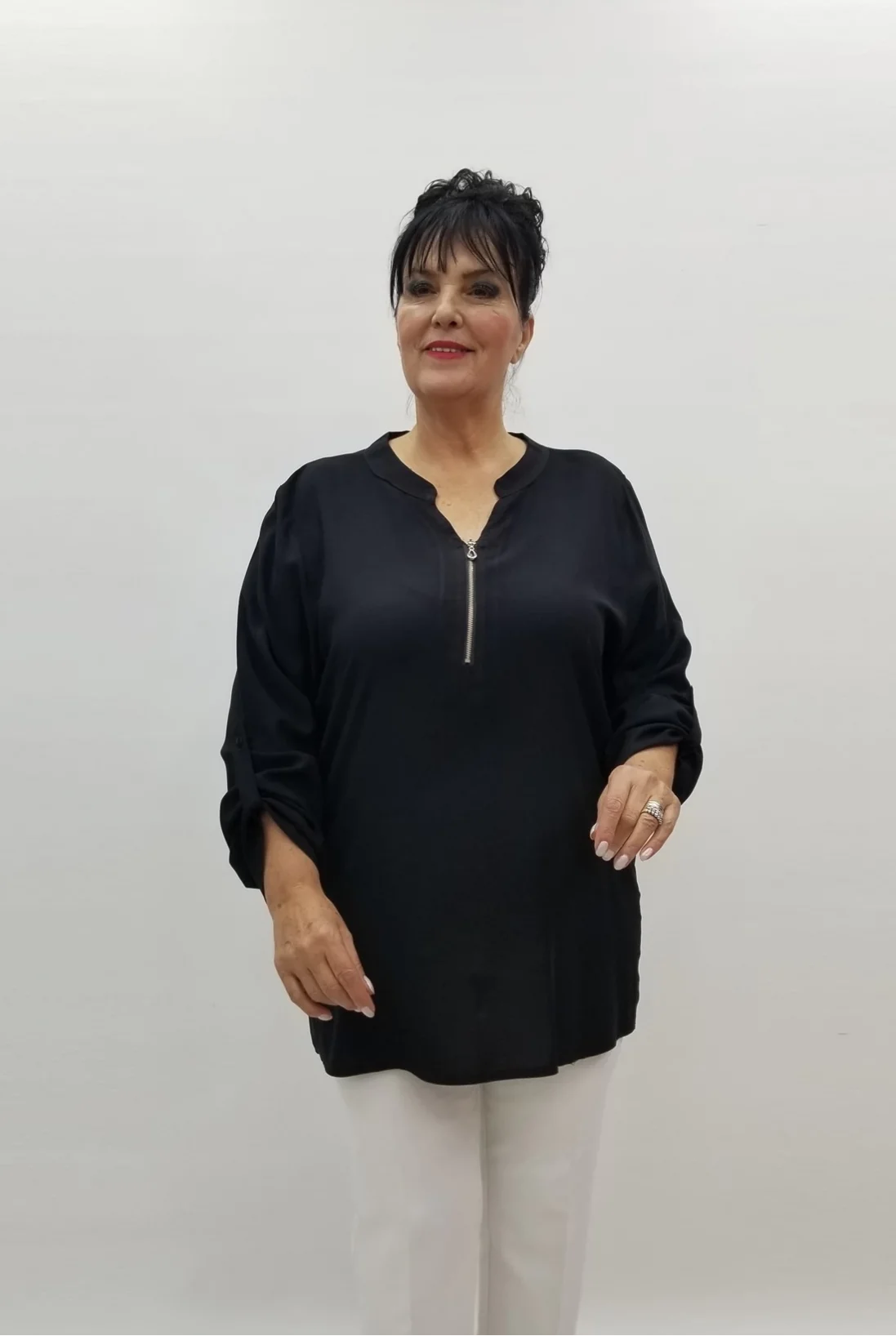 Miraggio Büyük Beden Bluz 99190 SİYAH