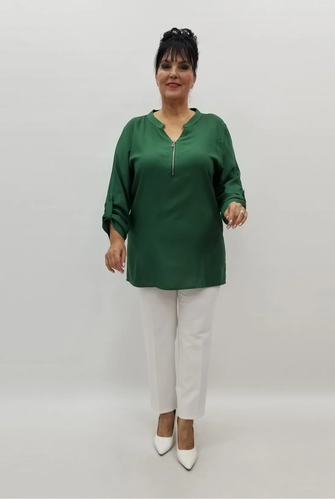 Miraggio Büyük Beden Bluz 99190 YEŞİL