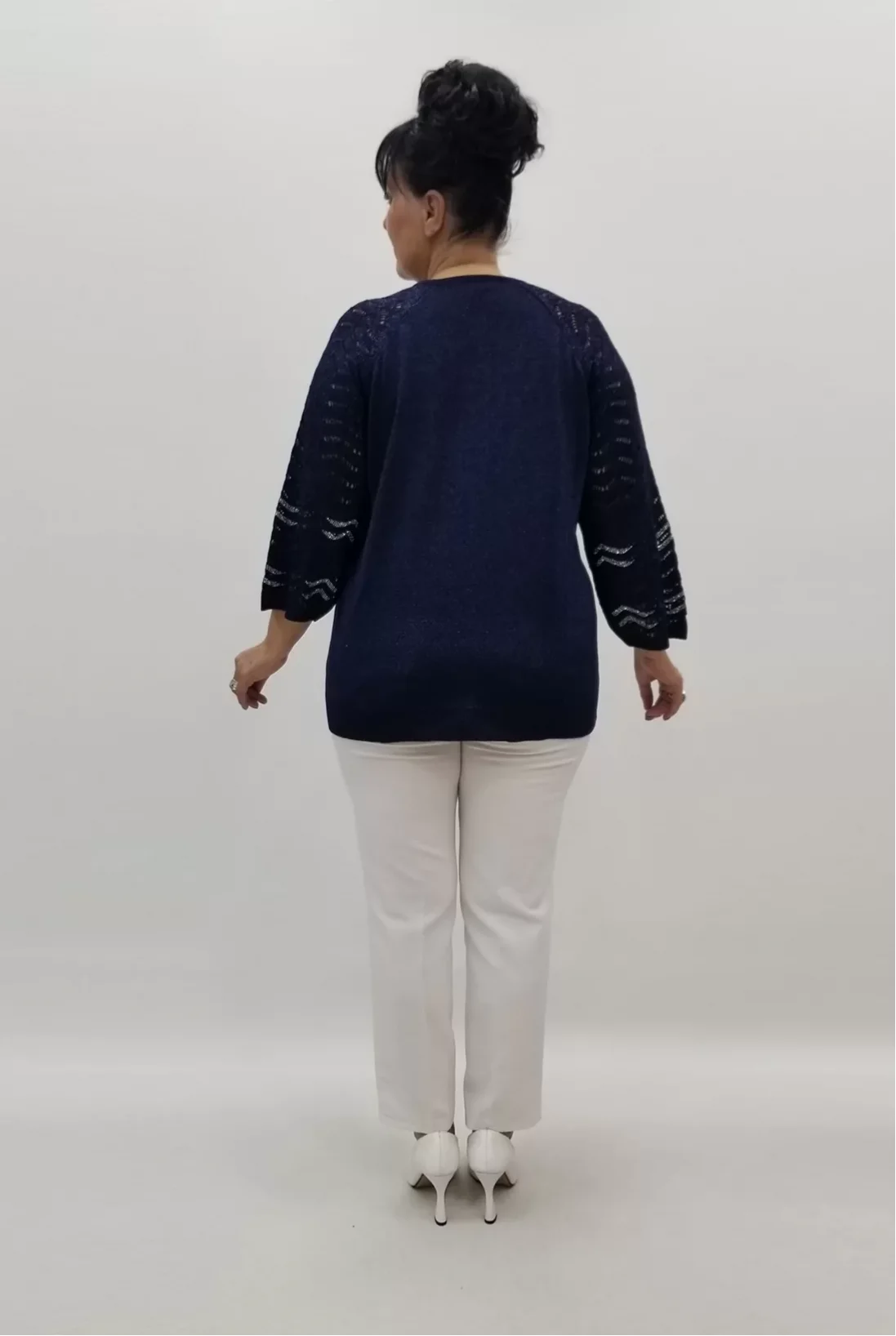 Miraggio Büyük Beden Bluz 99222 LACİVERT