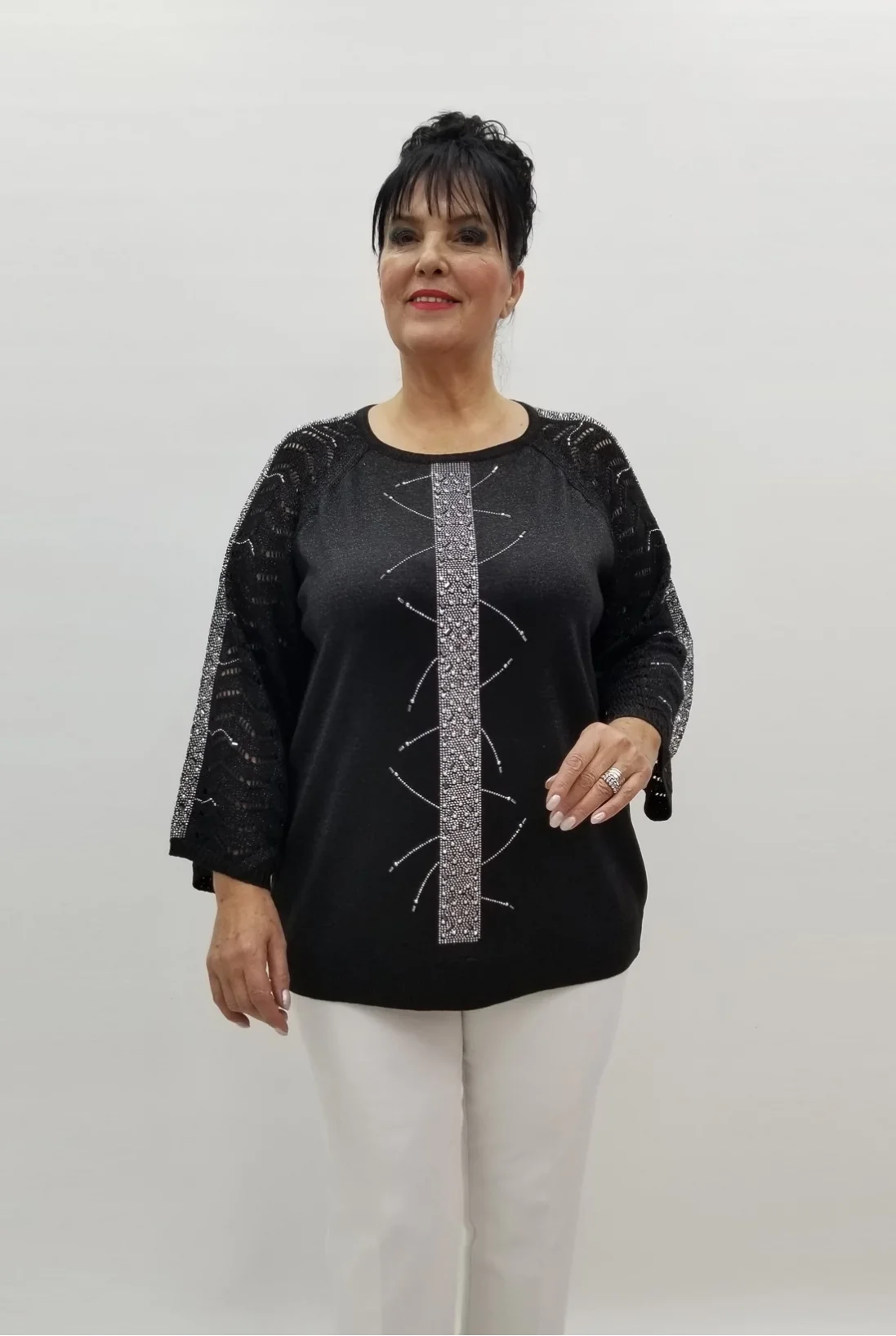 Miraggio Büyük Beden Bluz 99223 SİYAH