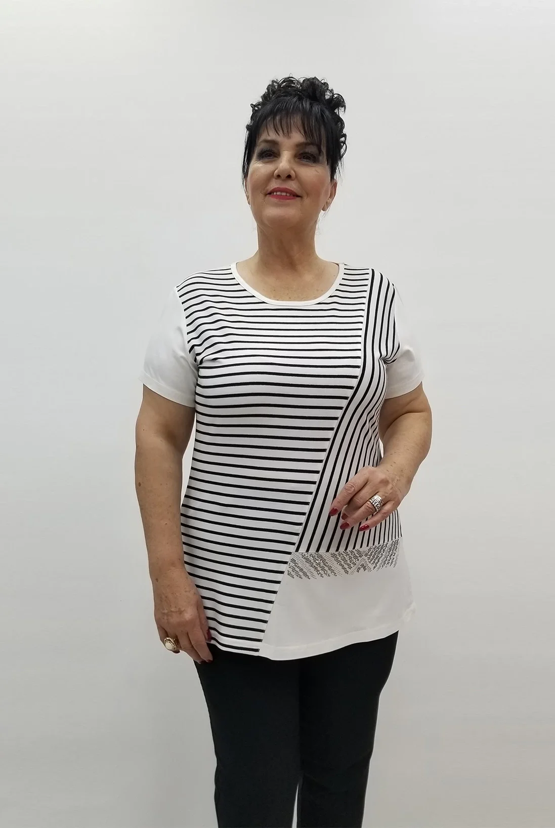 Miraggio Büyük Beden Bluz 99261 BEYAZ