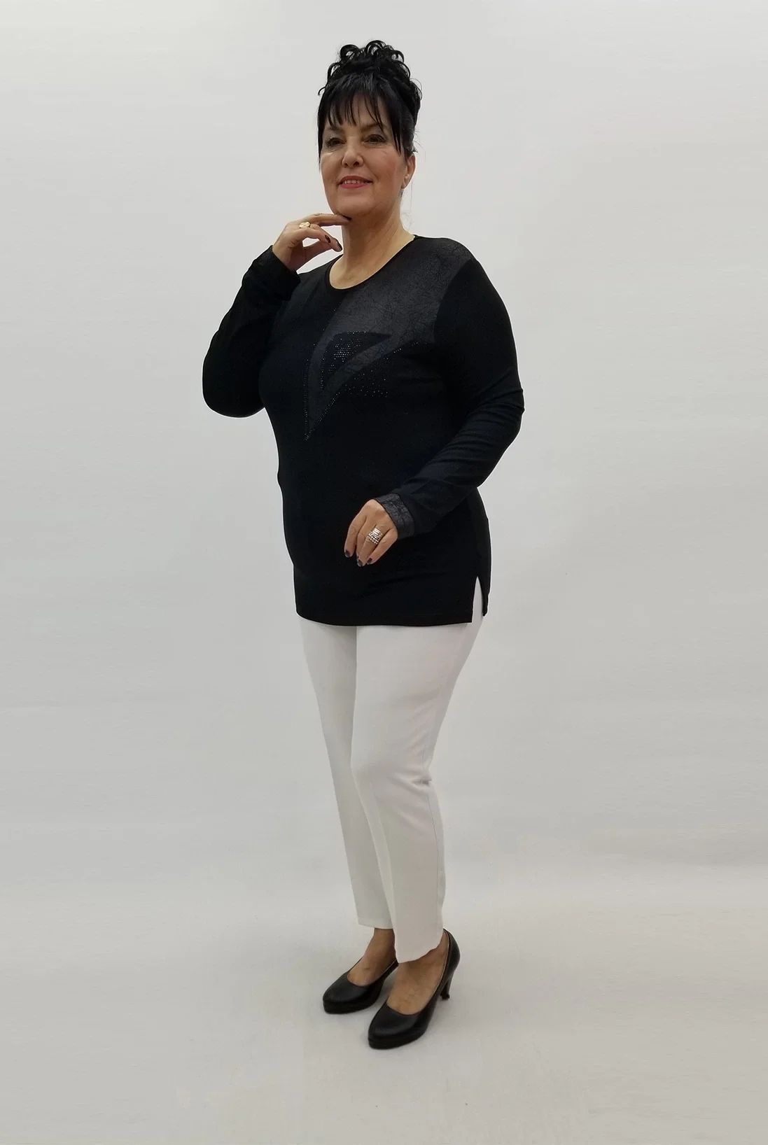 Miraggio Büyük Beden Bluz 99292 SİYAH