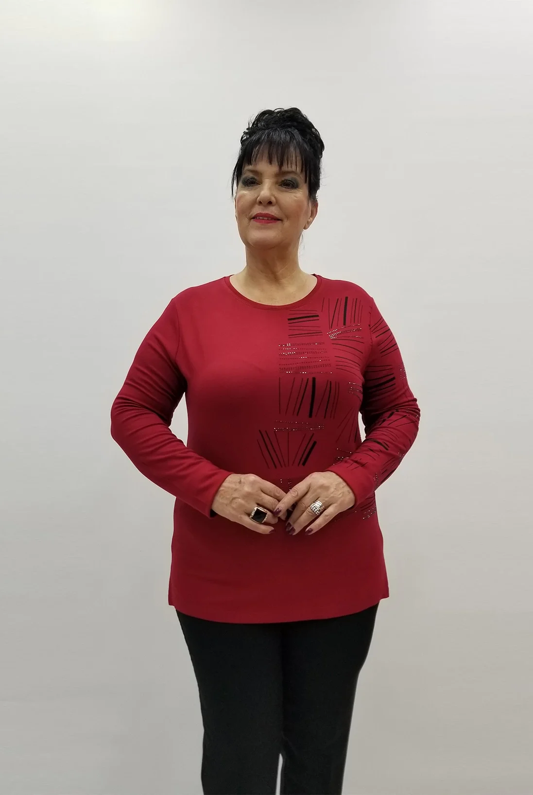 Miraggio Büyük Beden Bluz 99293 BORDO