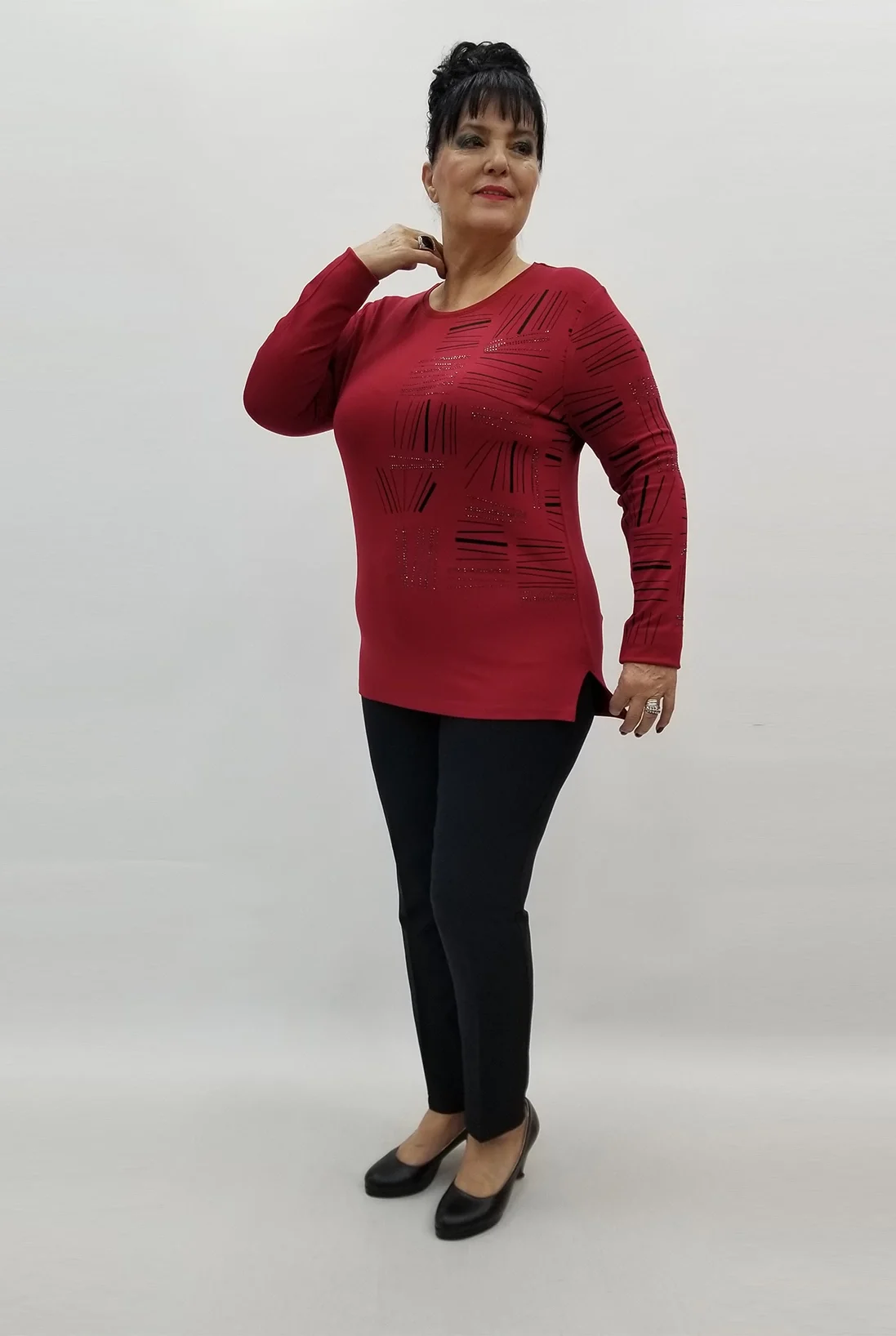 Miraggio Büyük Beden Bluz 99293 BORDO