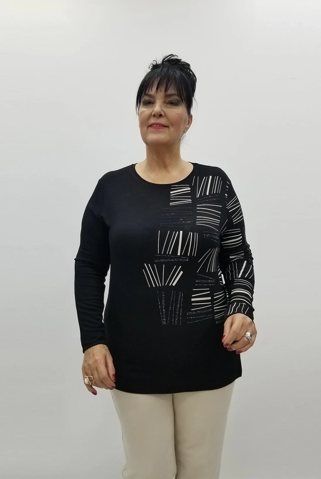 Miraggio Büyük Beden Bluz 99293 SİYAH