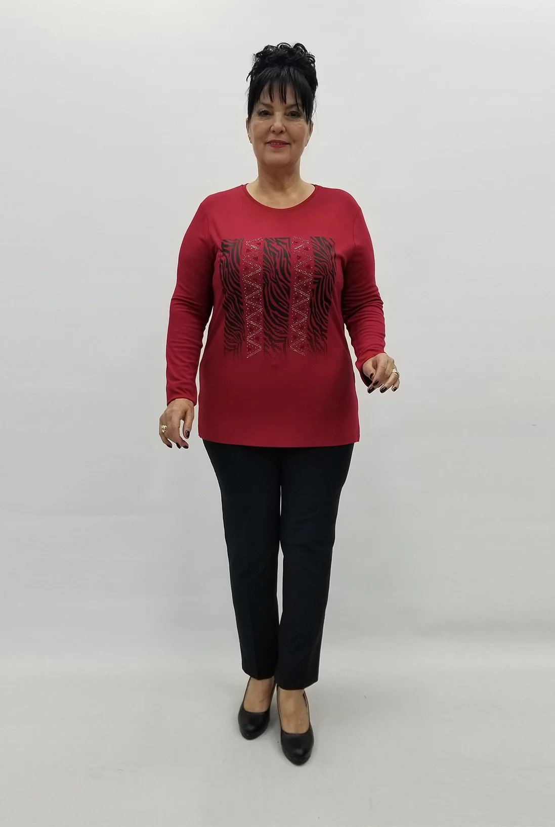 Miraggio Büyük Beden Bluz 99295 BORDO