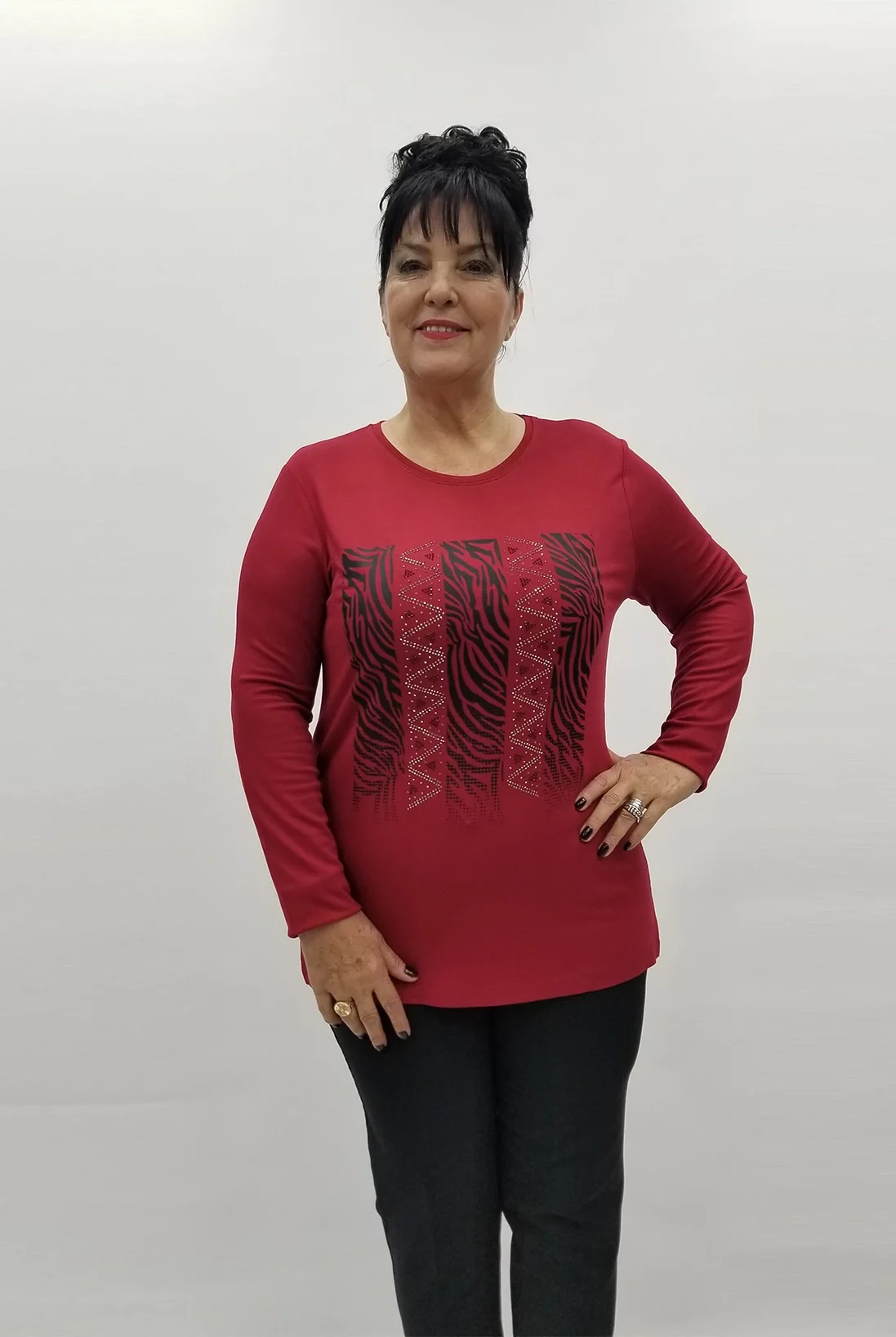 Miraggio Büyük Beden Bluz 99295 BORDO