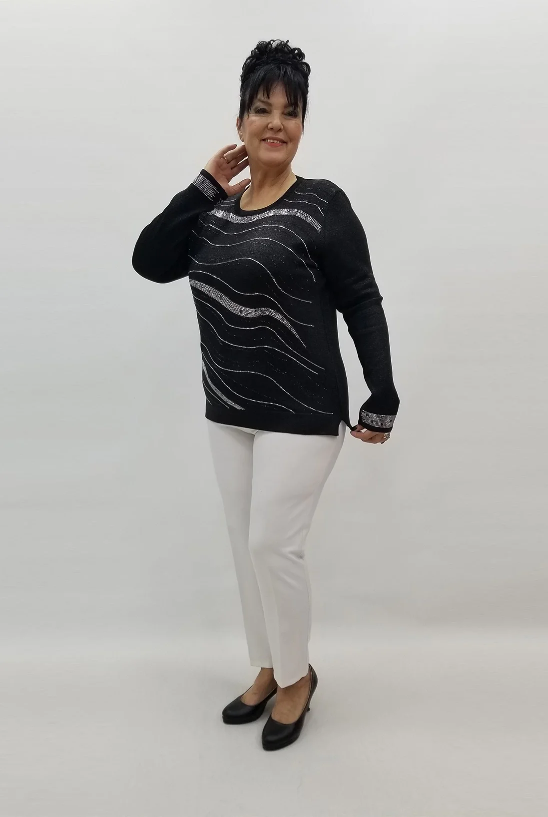 Miraggio Büyük Beden Bluz 99307 SİYAH