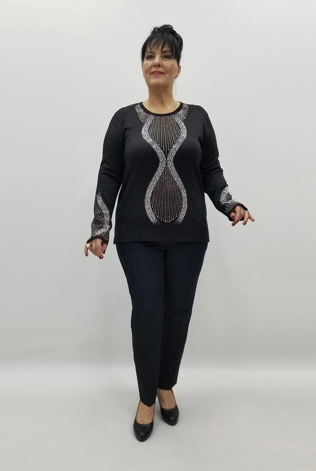 Miraggio Büyük Beden Bluz 99342 SİYAH