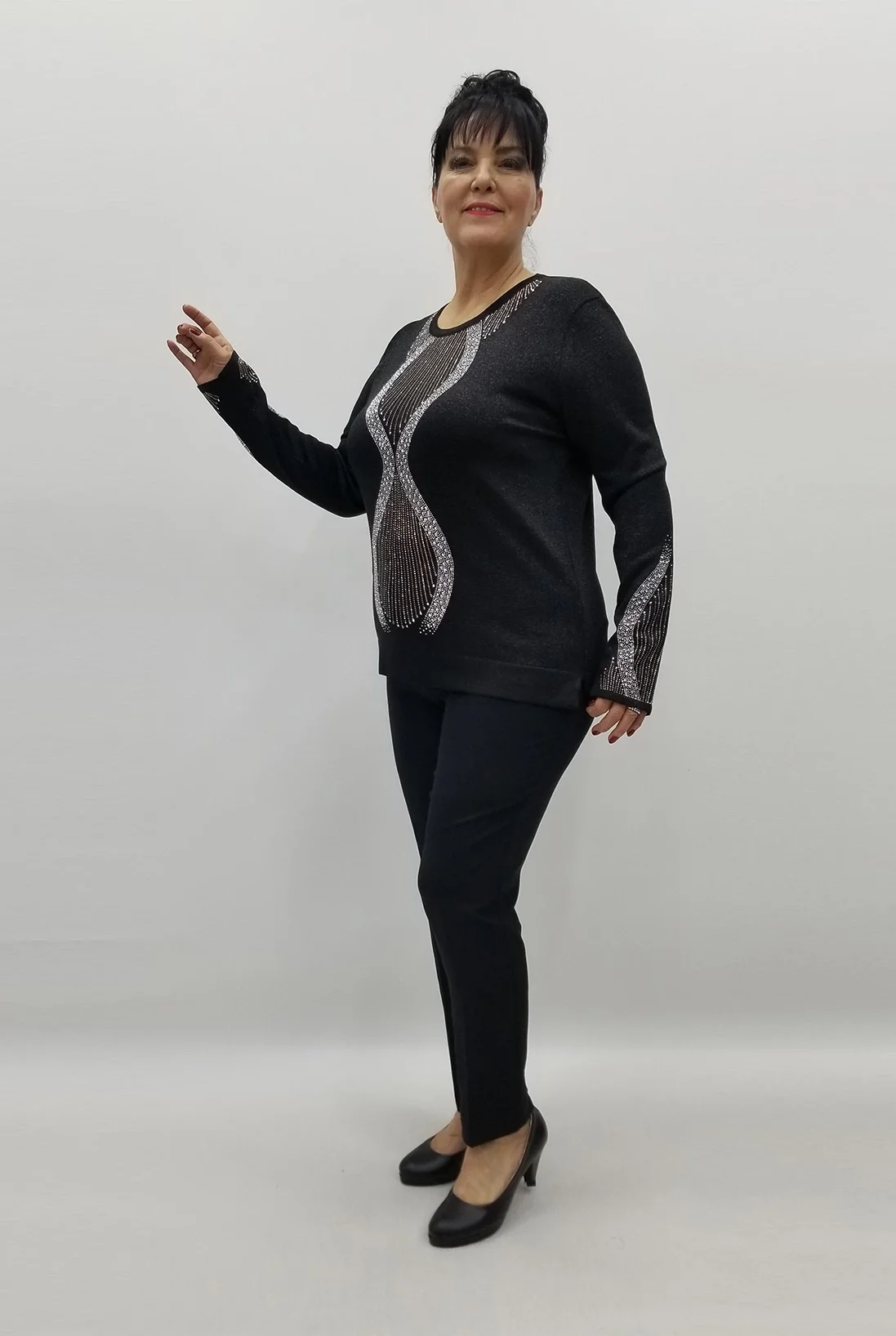 Miraggio Büyük Beden Bluz 99342 SİYAH