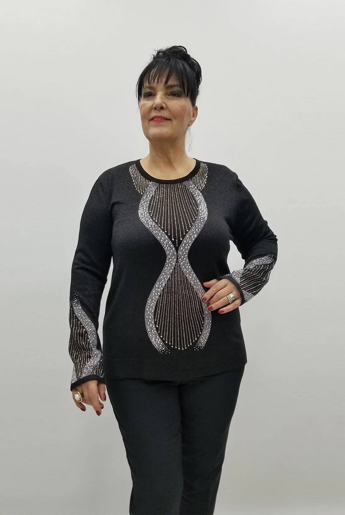 Miraggio Büyük Beden Bluz 99342 SİYAH